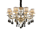 картинка 701081 (MD200007-8) Люстра подвесная FIOCCO  8х40W E14 ЗОЛОТО (в комплекте) от интернет-магазина К1-СТРОЙ