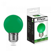 картинка Лампа светодиодная зеленая 0.4-1W 230V E27 LB-37 25117 Feron от интернет-магазина К1-СТРОЙ