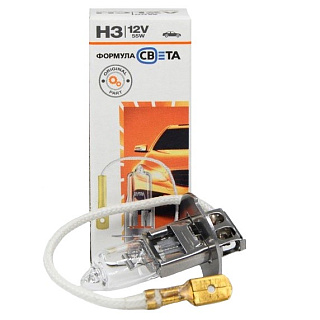 картинка Автомобильная лампа галогенная, H3 12V 55W Pk22s LHI031255FSP1 Формула Света от интернет-магазина К1-СТРОЙ