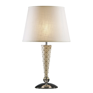 картинка 870926 (PD1257-3) Настольная лампа GRAZIA 1х60W E27 КОЖА/БЕЛЫЙ/ХРОМ (в комплекте) от интернет-магазина К1-СТРОЙ