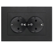 картинка Розетка 2-ая серия "Афина" графит с/з 16A-250В IP20, А0128-Gr UNIVersal от интернет-магазина К1-СТРОЙ