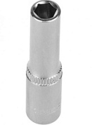 картинка Головка торцовая удлиненная хроматированное покрытие, (1/4") Cr-V, FLANK 13 мм 27717-13 ЗУБР "МАСТЕР" от интернет-магазина К1-СТРОЙ