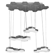 картинка 750264 (MD13003032-16А) Люстра подвесная FAVO LED-80W 3840LM Silver 4000K (в комплекте) от интернет-магазина К1-СТРОЙ