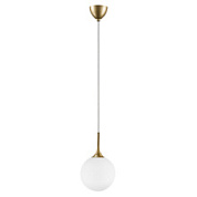 картинка Подвес Lightstar GLOBO 1х40W E14, золото/белый, D200 от интернет-магазина К1-СТРОЙ