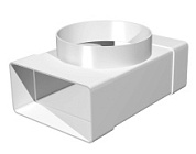 картинка Соединитель Т-образный плоских каналов, 55 x 110 мм с фланц. воздухораспр. D100 (1/30) 511ТФ10П ЭРА от интернет-магазина К1-СТРОЙ