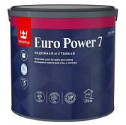 картинка Краска моющаяся для стен и потолков 2,7 л EURO POWER-7 Tikkurila от интернет-магазина К1-СТРОЙ