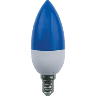 картинка Лампа светодиодная свеча cиняя матовая LED 6w E14 Ecola от интернет-магазина К1-СТРОЙ