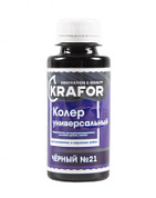 картинка Колер универсальный №21 черный 100 мл Krafor от интернет-магазина К1-СТРОЙ