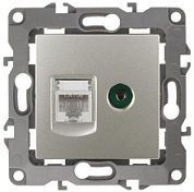 картинка Розетка комбинированная RJ45+TV, 12-3110-15 перламутр ЭРА от интернет-магазина К1-СТРОЙ