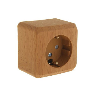 картинка Розетка 1-ая с заземлением бук PA16-004T Этюд Schneider Electric от интернет-магазина К1-СТРОЙ