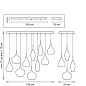 803125 (MD2098B-12MX) Подвес PENTOLA 12x25W G9 chrome/amber, smoky, olive, plum (в комплекте)