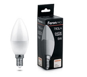 картинка Лампа светодиодная свеча LB-1309 9W E14 6400k Feron.PRO+OSRAM от интернет-магазина К1-СТРОЙ