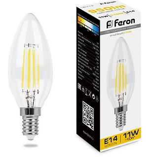 картинка Лампа светодиодная Feron LB-713 свеча E14 11W 2700K от интернет-магазина К1-СТРОЙ