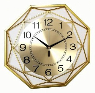 картинка Часы настенные дизайнерские M2023-50G WORLD от интернет-магазина К1-СТРОЙ