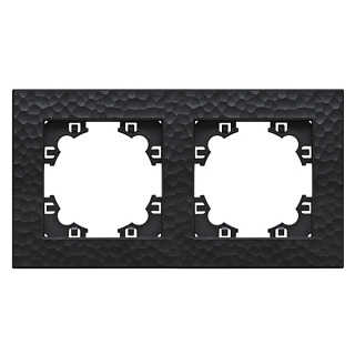 картинка Рамка фактурная 2-ая серия "Афина" графит (еврослот) А10044-Gr UNIVersal от интернет-магазина К1-СТРОЙ