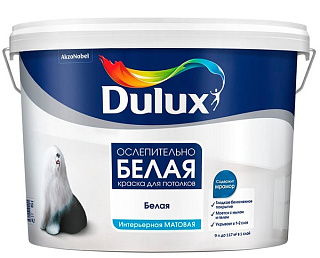 картинка Краска для стен и потолков 3D White база BW матовая 9 л Dulux от интернет-магазина К1-СТРОЙ