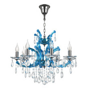 картинка 698085 (MD00072-8) Люстра CHAMPA BLU 8х60W E14 ГОЛУБОЙ (в комплекте) от интернет-магазина К1-СТРОЙ