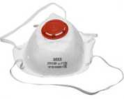 картинка Полумаска фильтрующая противоаэрозольная, многослойная коническая с клапаном, FFP1 DEXX от интернет-магазина К1-СТРОЙ