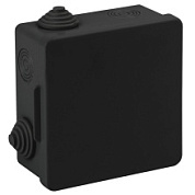 картинка Распаячная коробка KOR-100-100-50-8g-B открытой установки КОР 100х100х50мм черная с гермовводами 8 входов IP54 ЭРА от интернет-магазина К1-СТРОЙ