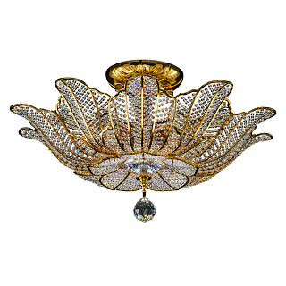 картинка 705132 (MX200008-10+3) Люстра  RICCIO 10х60W E14+ 3х40W G9 ЗОЛОТО (в комплекте) от интернет-магазина К1-СТРОЙ