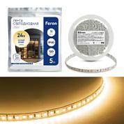 картинка Светодиодная LED лента LS501, 120SMD (2835)/м 11Вт/м 24V 3000К Feron от интернет-магазина К1-СТРОЙ