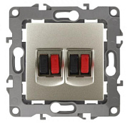 картинка Розетка аудио двойная, 12-3112-04 шампань ЭРА от интернет-магазина К1-СТРОЙ