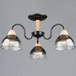 картинка Светильник потолочный 69660-0.3-03 BK+WOOD Reluce от интернет-магазина К1-СТРОЙ