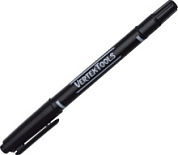 картинка Строительный маркер черный, двухсторонний 3110-01 VertexTools от интернет-магазина К1-СТРОЙ