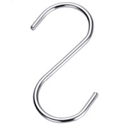 картинка Крючок S-образный хромированный 55мм от интернет-магазина К1-СТРОЙ