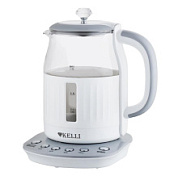 картинка Электрический стеклянный чайник - KL-1373 Бело-Серый Kelli от интернет-магазина К1-СТРОЙ