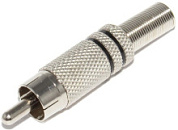 картинка Разъём RCA «Тюльпан» папа металлический, на кабель, под винт от интернет-магазина К1-СТРОЙ