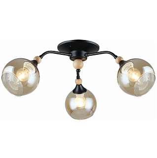 картинка Светильник потолочный 05062-0.3-03 BK+WOOD Reluce от интернет-магазина К1-СТРОЙ