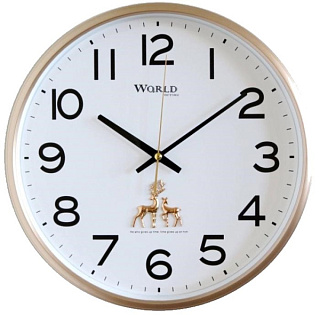 картинка Часы настенные K-3250 G WORLD от интернет-магазина К1-СТРОЙ