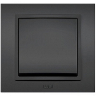 картинка Выключатель 1-клавишный черный Elbi от интернет-магазина К1-СТРОЙ