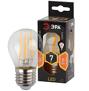 картинка Светодиодная лампа F-LED P45-7W-827-E27 E27/Е27 7Вт филамент шар теплый белый свет ЭРА от интернет-магазина К1-СТРОЙ