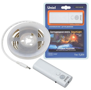 картинка Светодиодная влагозащищенная лента 1,5W/m 30LED/m белый 1M ULS-R22-1,5W/4000K/1,0M/2AA SENSOR Smart Light UL-00006561 Uniel от интернет-магазина К1-СТРОЙ