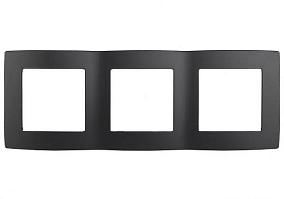 картинка Рамка на 3 поста, 12-5003-05 антрацит ЭРА от интернет-магазина К1-СТРОЙ