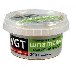 картинка Шпаклевка по дереву белая экстра 0,3кг VGT от интернет-магазина К1-СТРОЙ