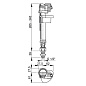 Впускной клапан с нижней подводкой 1/2", А17 1/2" Alcaplast