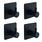 Крючки настенные самоклеящиеся 4шт. черный LarisA