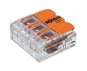 картинка Cтроительно-монтажные клеммы 3-проводные 221-413 Германия WAGO от интернет-магазина К1-СТРОЙ