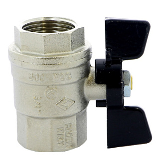 картинка Кран шаровой 3/4" гайка/гайка бабочка усиленная BUGATTI от интернет-магазина К1-СТРОЙ