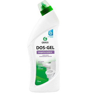 картинка Средство для чистки и дезинфекции сантехники Grass DOS GEL, 0,75 л от интернет-магазина К1-СТРОЙ