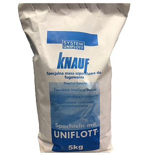 картинка Шпаклевка гипсовая высокопрочная 5кг Knauf Унифлот от интернет-магазина К1-СТРОЙ