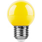 Лампа светодиодная 1W 230V E27 желтый LB-37 25879 Feron