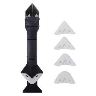 картинка Скребок строительный затирки и выравнивания герметика 3 в 1 со сменными насадками от интернет-магазина К1-СТРОЙ