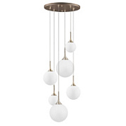 картинка 813063 (MD5081A-6GL)  Люстра GLOBO 6х40W  E14 champagne gold/white (в комплекте) от интернет-магазина К1-СТРОЙ