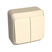 картинка Выключатель 2-клавишный с подсветкой крем Этюд Schneider Electric от интернет-магазина К1-СТРОЙ