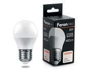 картинка Лампа светодиодная шарик LB-1406 E27 6W 2700K Feron.PRO + OSRAM от интернет-магазина К1-СТРОЙ