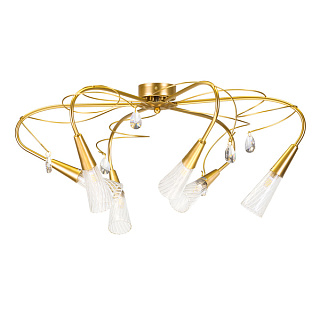 картинка 711061 (SX1105/6)  Люстра AEREO 6х25W G9 МАТОВОЕ ЗОЛОТО (в комплекте) от интернет-магазина К1-СТРОЙ